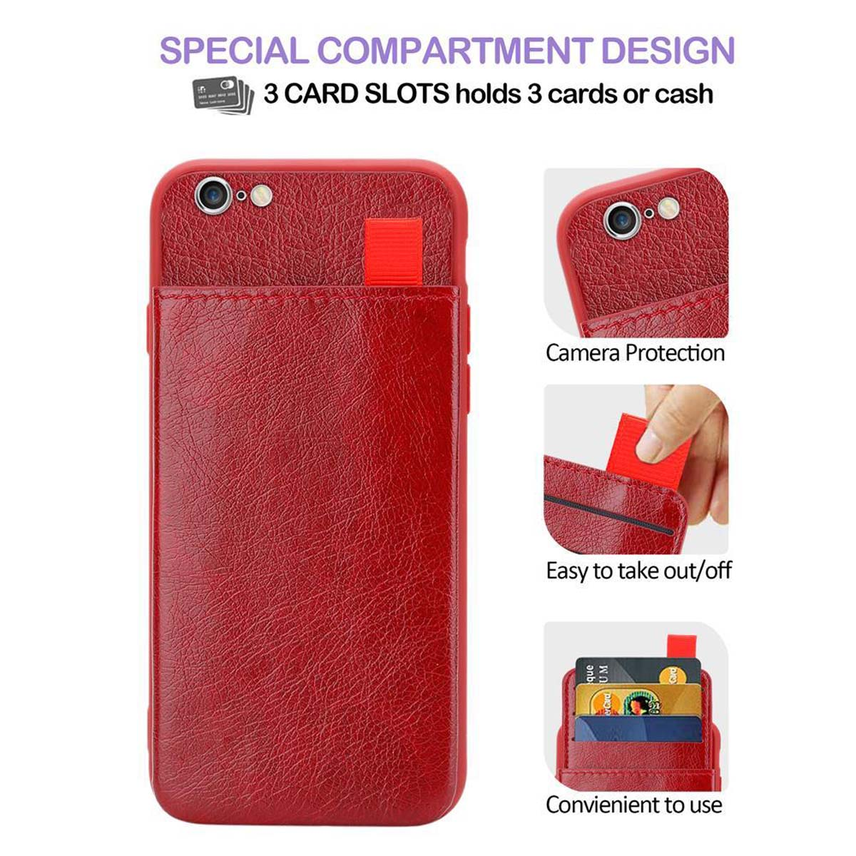 / 6S, Kunstleder Schutzhülle, Apple, CADORABO iPhone WILDKIRSCH Backcover, ROT 6 TPU