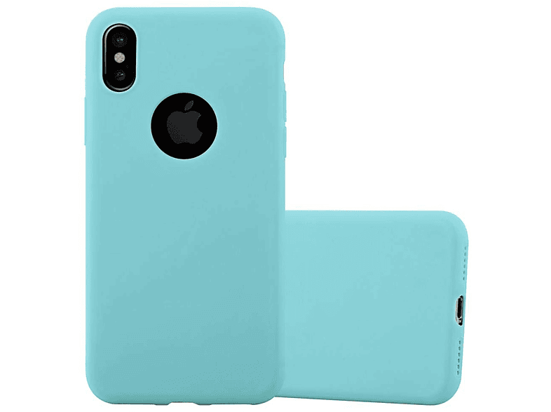 CADORABO Hülle im XS Apple, iPhone MAX, Candy BLAU TPU Style, CANDY Backcover