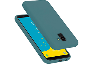 carcasa de móvil  - Funda flexible para móvil - Carcasa de TPU Silicona ultrafina CADORABO, Samsung, Galaxy J6 2018, liquid verde