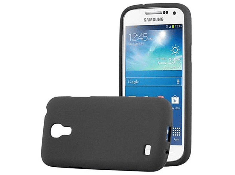 Galaxy Samsung, CADORABO SCHWARZ Frosted TPU MINI, Backcover, FROST S4 Schutzhülle,