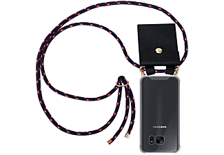 carcasa de móvil Funda flexible para móvil - Carcasa de TPU Silicona ultrafina;CADORABO, Samsung, Galaxy S7 EDGE, azul rojo blanco punto