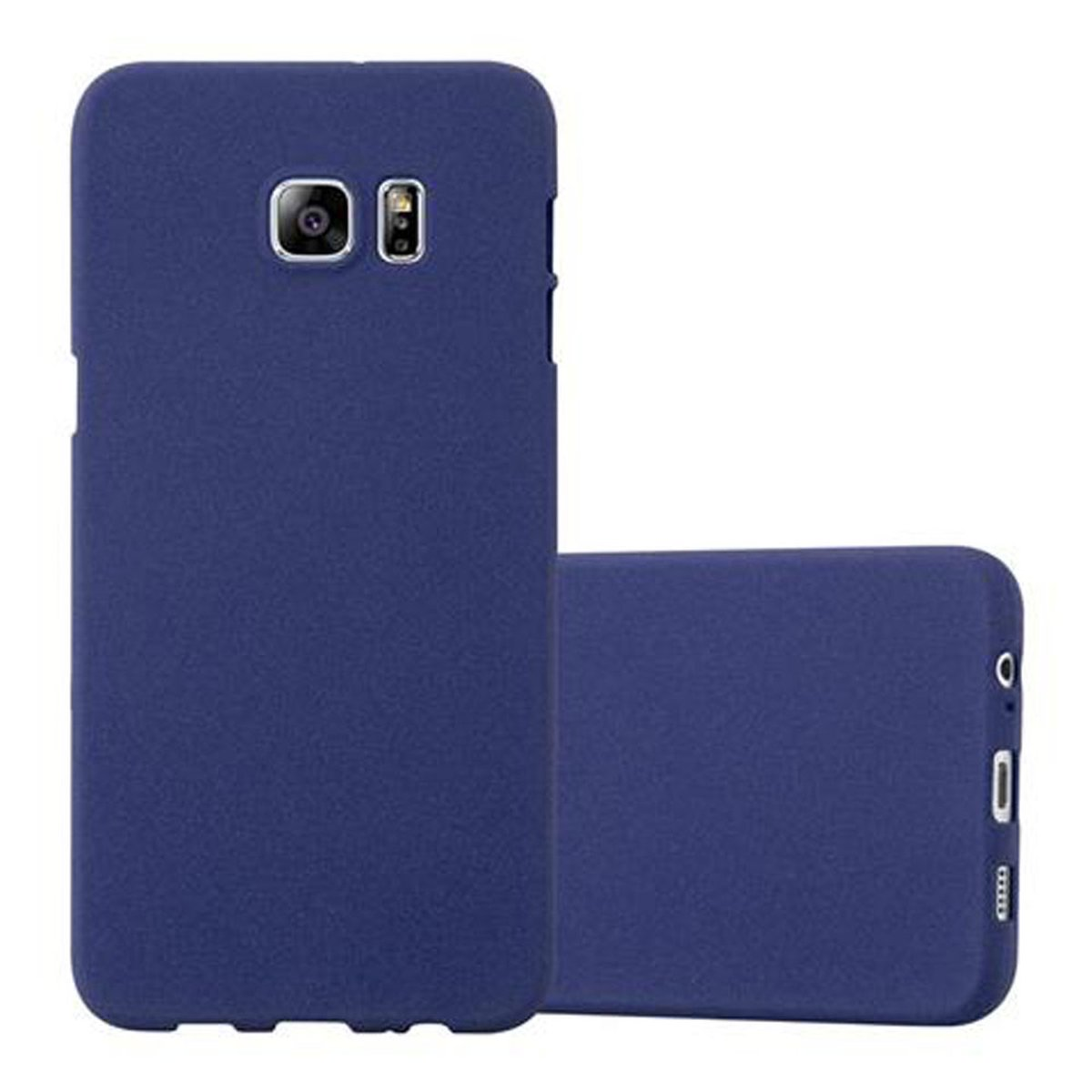 Galaxy Frosted TPU PLUS, Samsung, DUNKEL Backcover, FROST S6 CADORABO EDGE Schutzhülle, BLAU