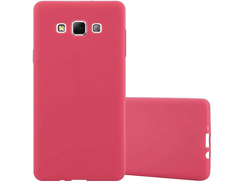 CADORABO Hülle im ROT Backcover, Style, A7 Galaxy Samsung, Candy CANDY 2015, TPU