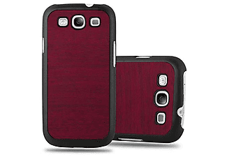 carcasa de móvil Funda rígida para móvil de plástico duro – Carcasa Hard Cover protección;CADORABO, Samsung, Galaxy S3 / S3 NEO, woody rojo