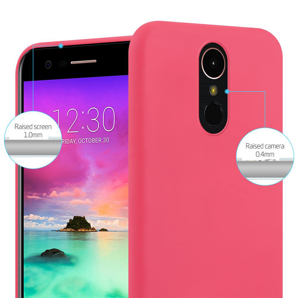 Backcover, LG, 2017, Hülle TPU K10 Candy im Style, ROT CANDY CADORABO