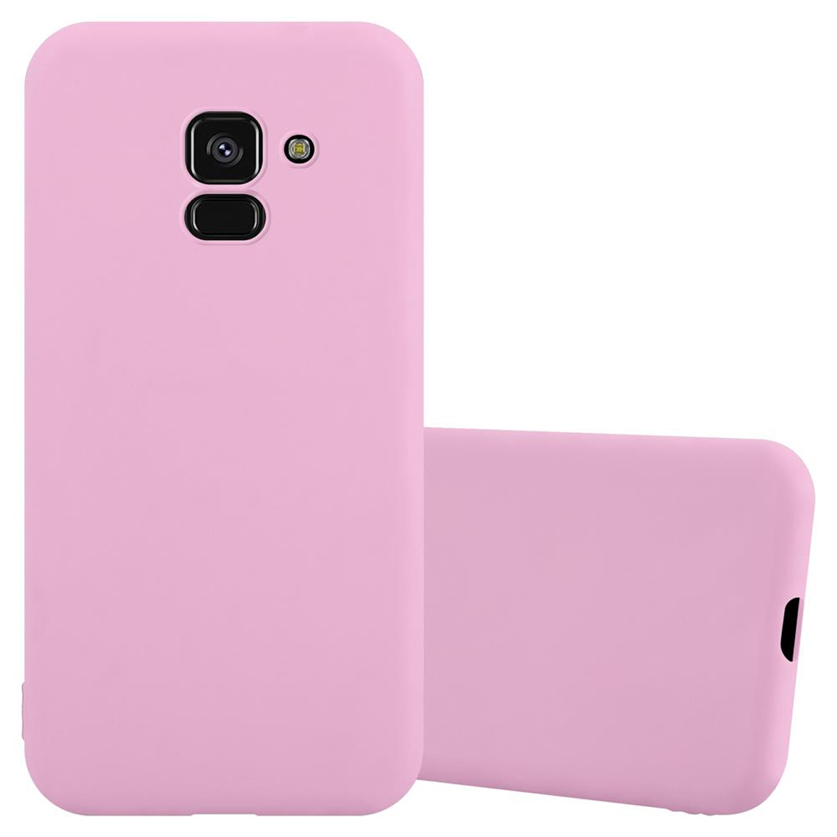 Hülle Backcover, im Galaxy Candy ROSA PLUS Style, A8 TPU 2018, CADORABO Samsung, CANDY