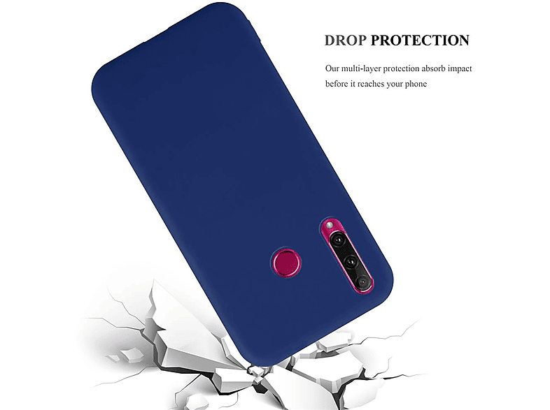 CADORABO Hülle im TPU Candy Style, Backcover, Honor, 10i / 20i / 20 LITE / Huawei Enjoy 9S, CANDY DUNKEL BLAU