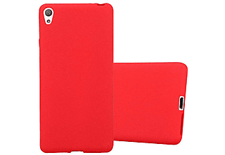 carcasa de móvil  - Funda flexible para móvil - Carcasa de TPU Silicona ultrafina CADORABO, Sony, Xperia E5, frost rojo