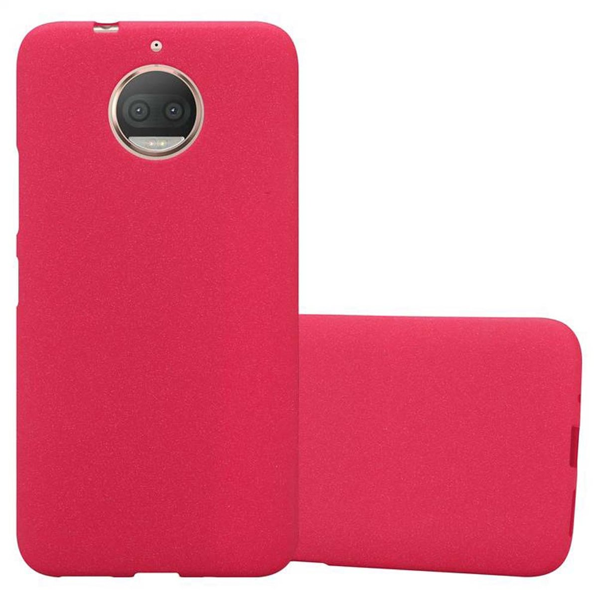 G5S CADORABO FROST Frosted Backcover, PLUS, ROT TPU Motorola, Schutzhülle, MOTO