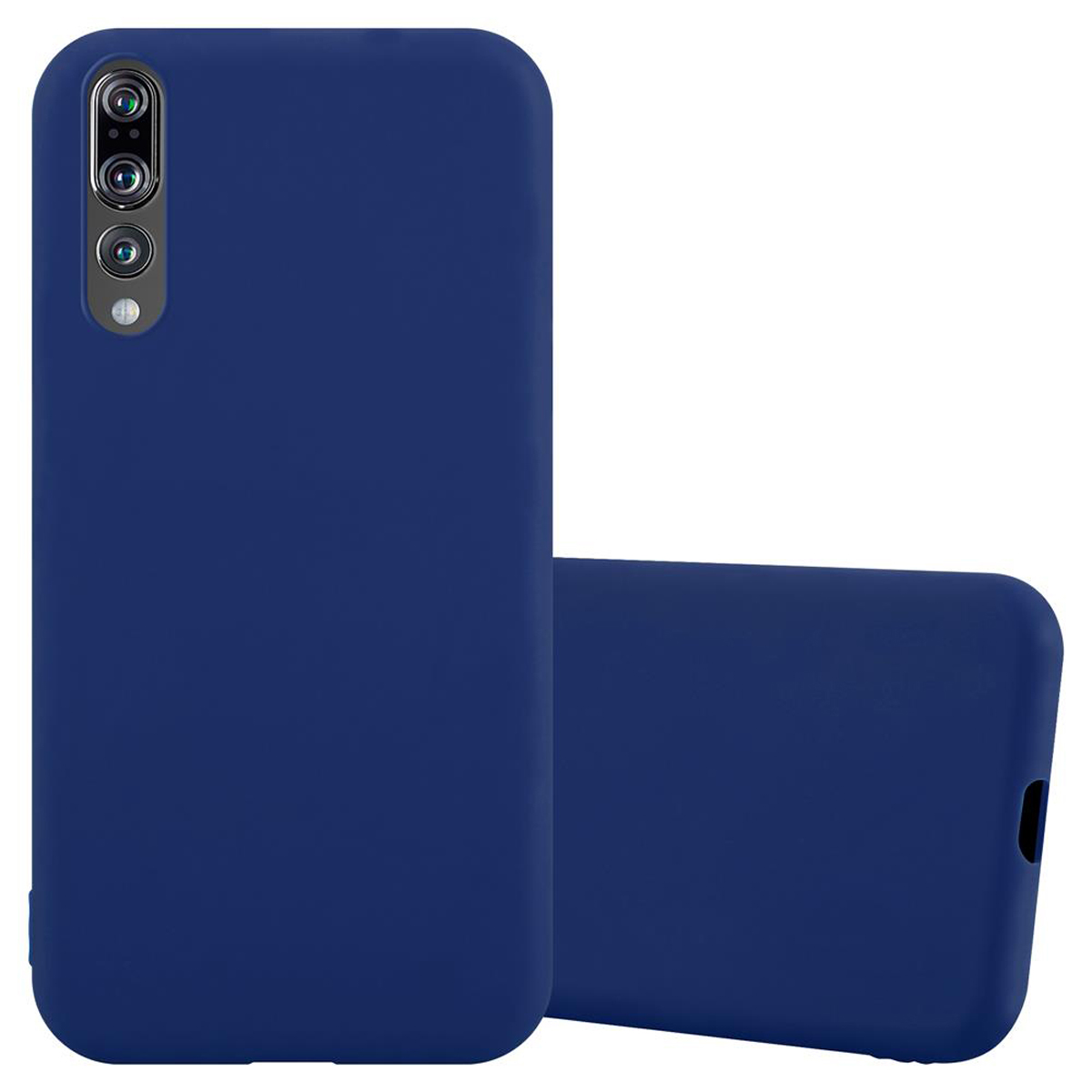 CADORABO Hülle PRO PLUS, im P20 BLAU Huawei, DUNKEL / Candy Backcover, TPU CANDY P20 Style