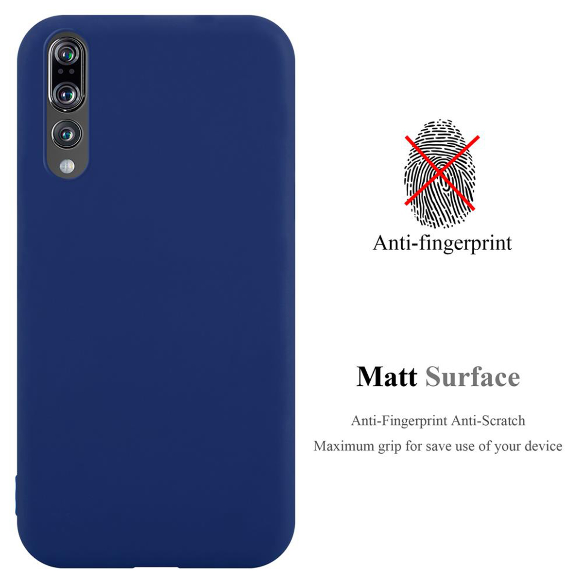 CADORABO Hülle im TPU Huawei, BLAU Candy Backcover, CANDY P20 PRO PLUS, / Style, DUNKEL P20