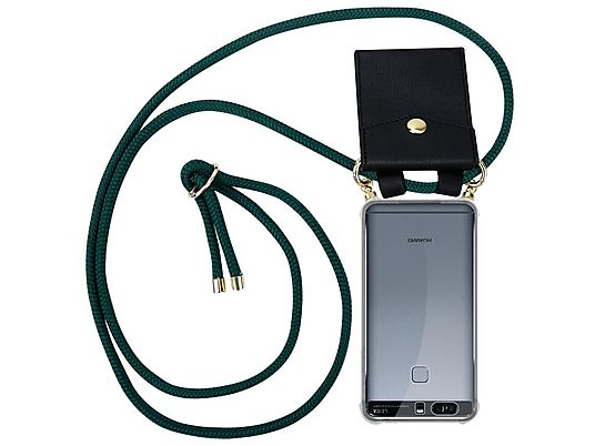 carcasa de móvil - CADORABO Funda flexible para móvil - Carcasa de TPU Silicona ultrafina, Compatible con Huawei P9 PLUS, verde ejército