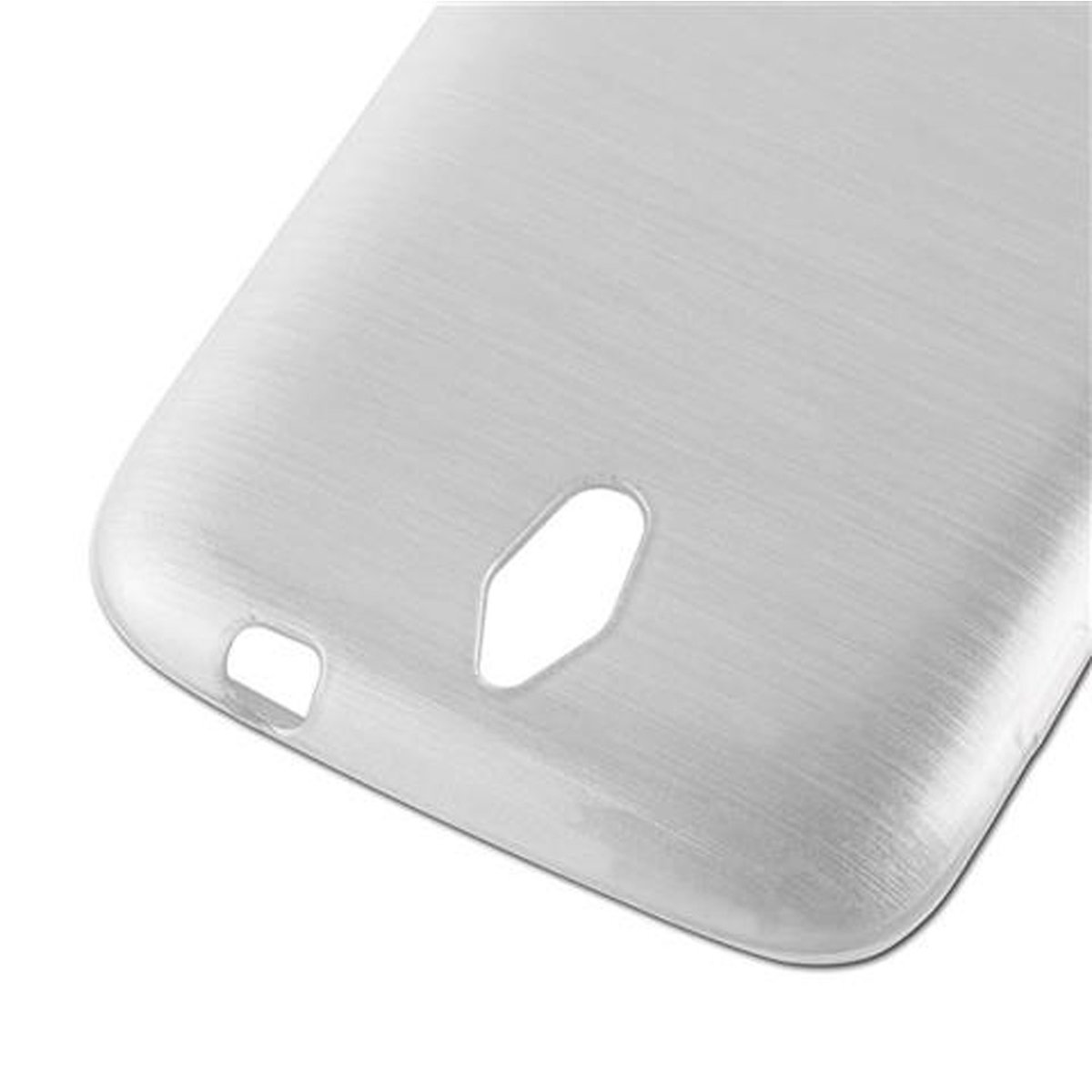 Huawei, Backcover, Brushed SILBER TPU CADORABO G610, ASCEND Hülle,