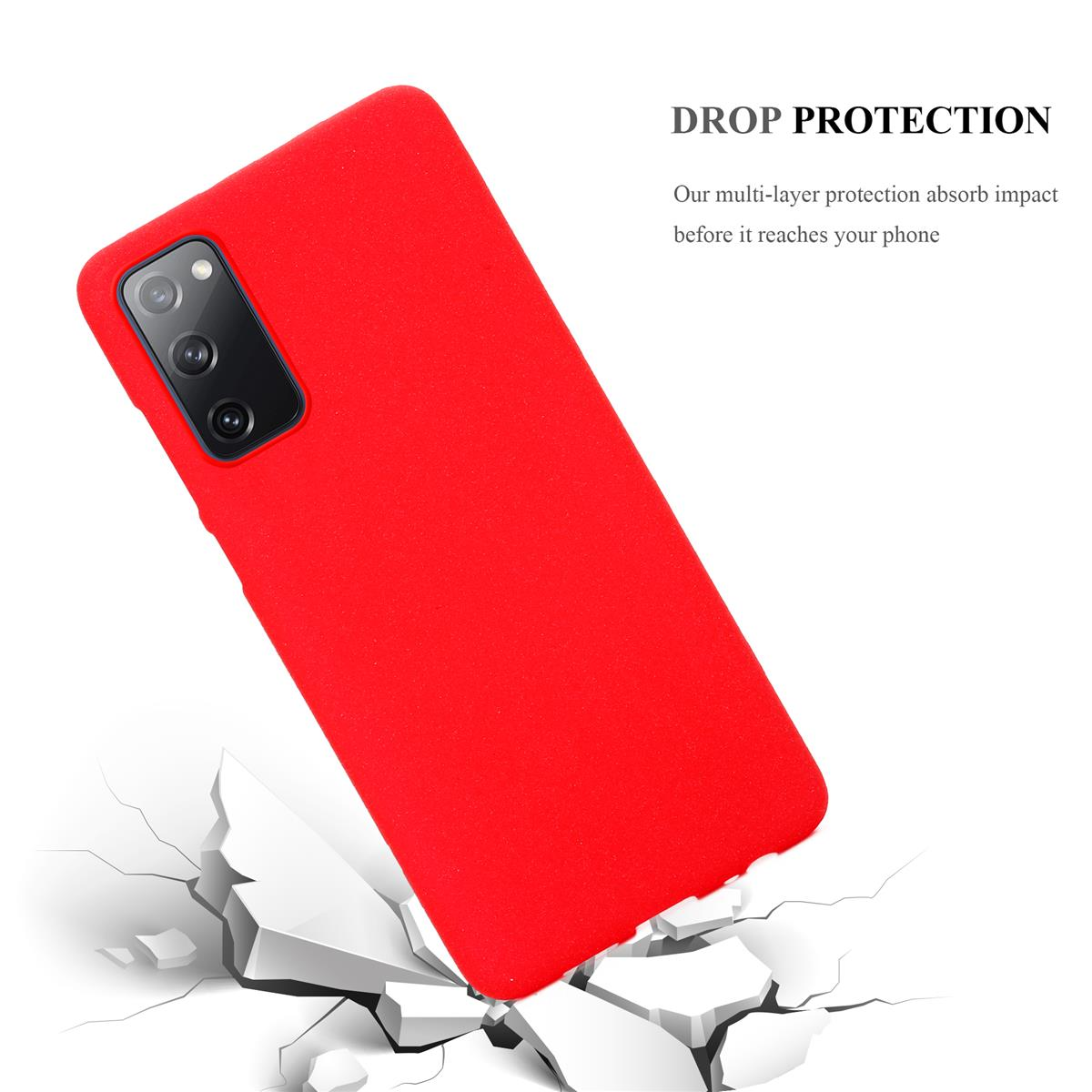 Galaxy Samsung, ROT Frosted FROST Backcover, S20 TPU Schutzhülle, CADORABO FE,