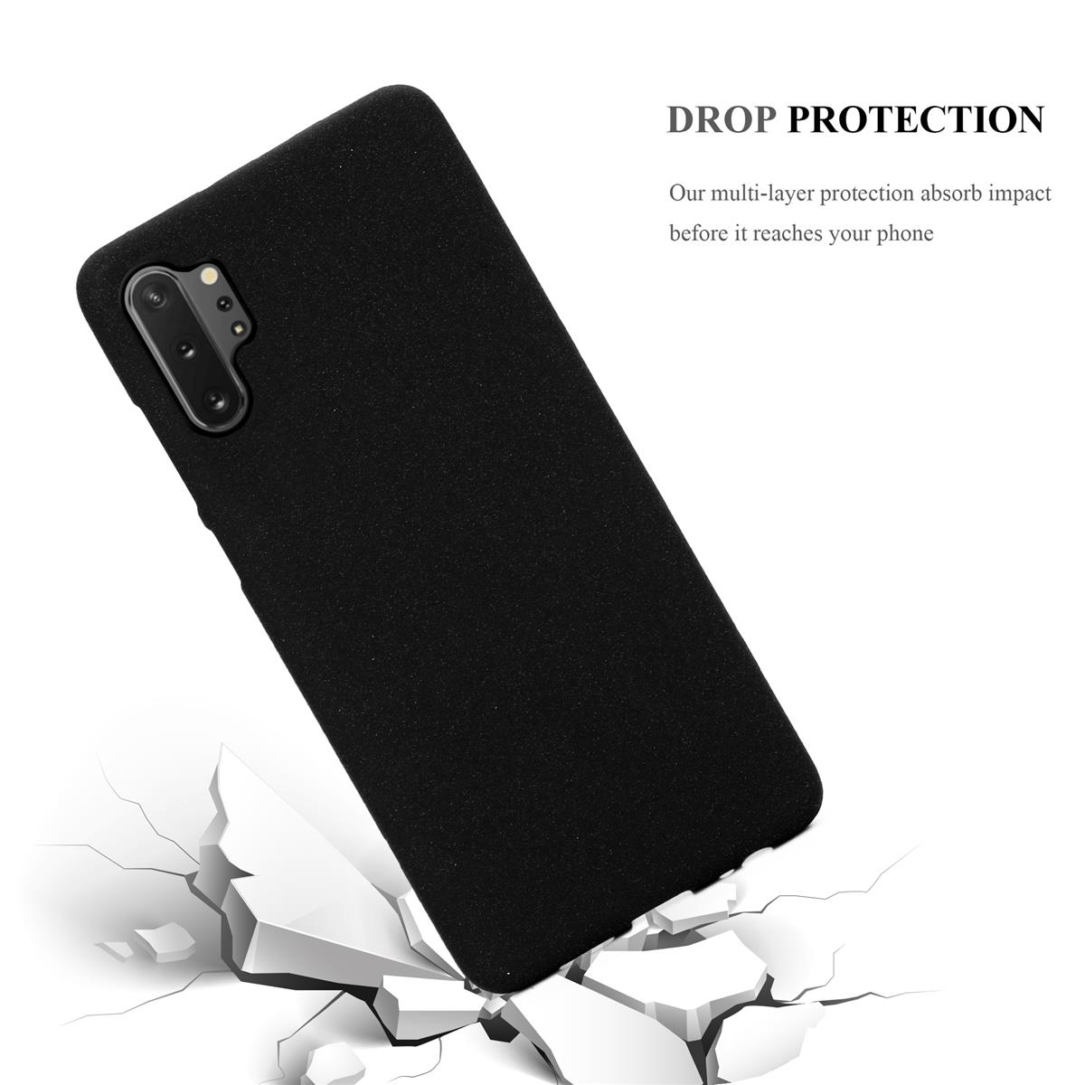 CADORABO Galaxy NOTE SCHWARZ FROST Frosted PLUS, Backcover, TPU 10 Samsung, Schutzhülle,