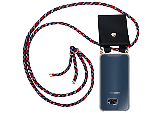 carcasa de móvil  - Funda flexible para móvil - Carcasa de TPU Silicona ultrafina CADORABO, Samsung, Galaxy S6 EDGE, rojo azul blanco