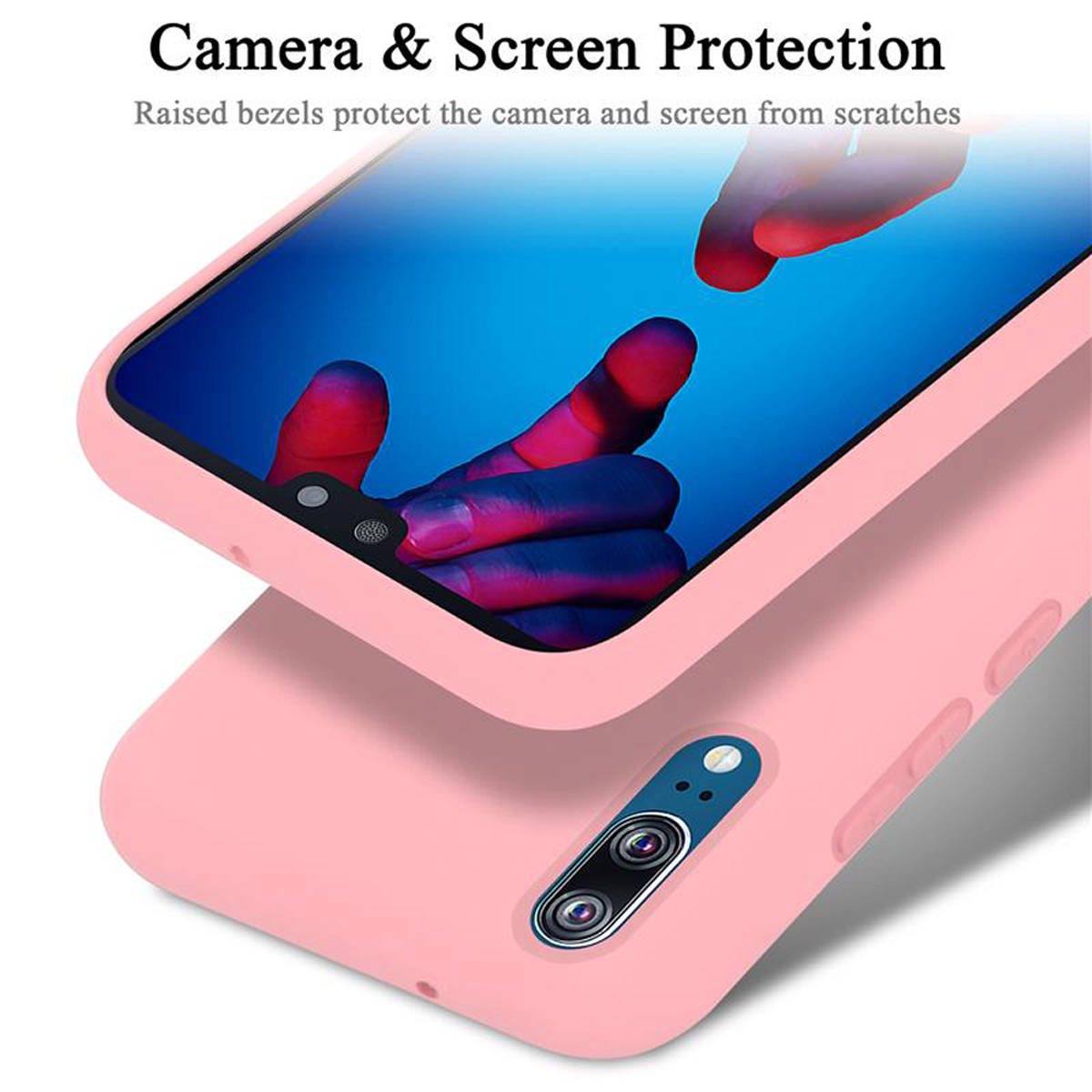 Hülle P20, LIQUID Case Liquid CADORABO PINK Silicone Backcover, Style, Huawei, im