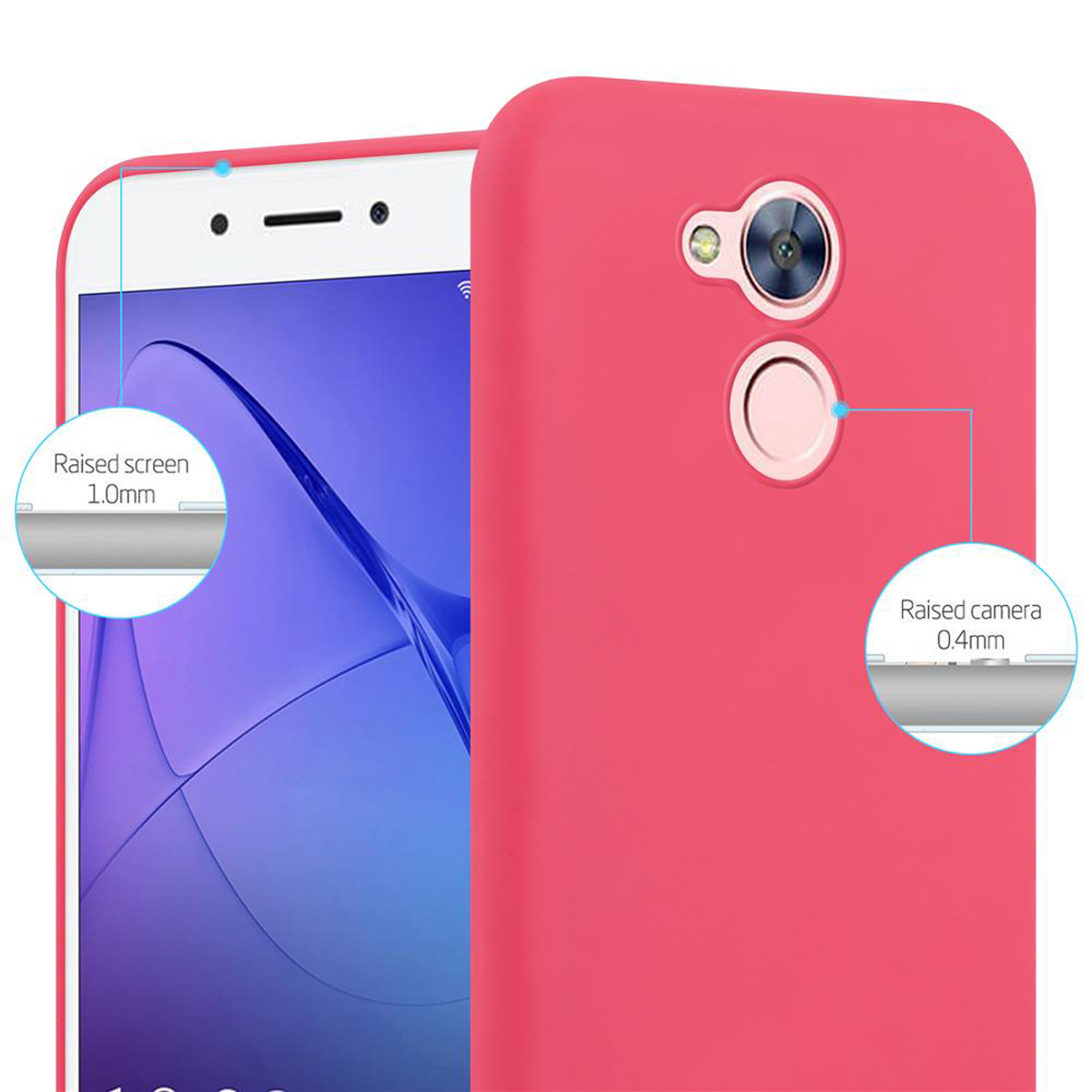 CADORABO CANDY PRO, Backcover, 6A 5C Style, Honor, im PRO ROT Hülle TPU Candy /