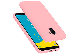carcasa de móvil  - Funda flexible para móvil - Carcasa de TPU Silicona ultrafina CADORABO, Samsung, Galaxy J6 2018 EU Version, liquid rosa