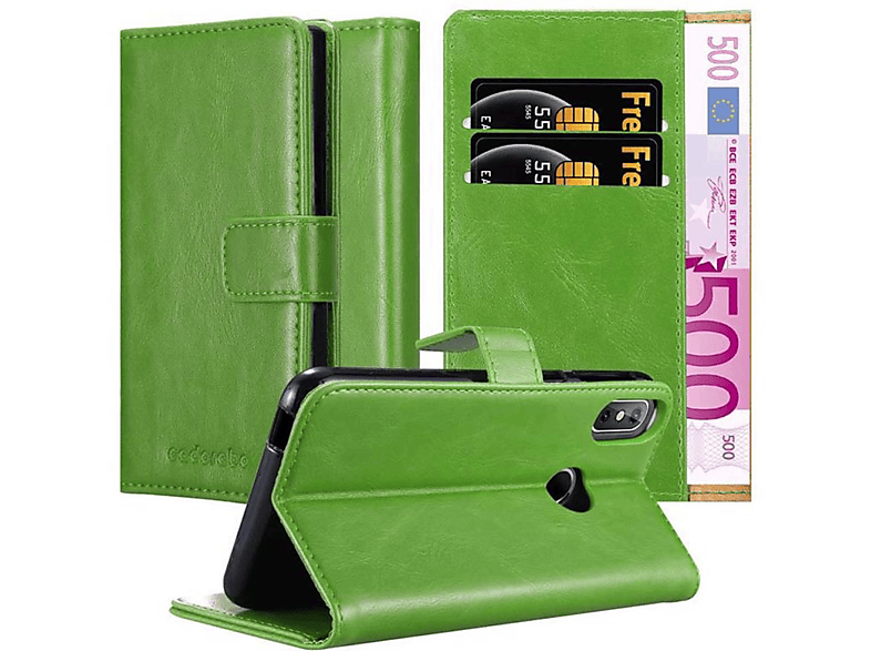 Hülle Style, Cubot, CADORABO GRAS PRO, J3 Bookcover, Book GRÜN Luxury