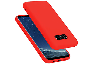 carcasa de móvil  - Funda flexible para móvil - Carcasa de TPU Silicona ultrafina CADORABO, Samsung, Galaxy S8, liquid rojo