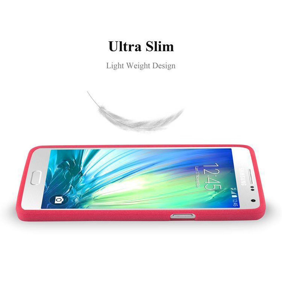 CADORABO TPU Frosted Backcover, Samsung, Galaxy A3 ROT Schutzhülle, 2015, FROST