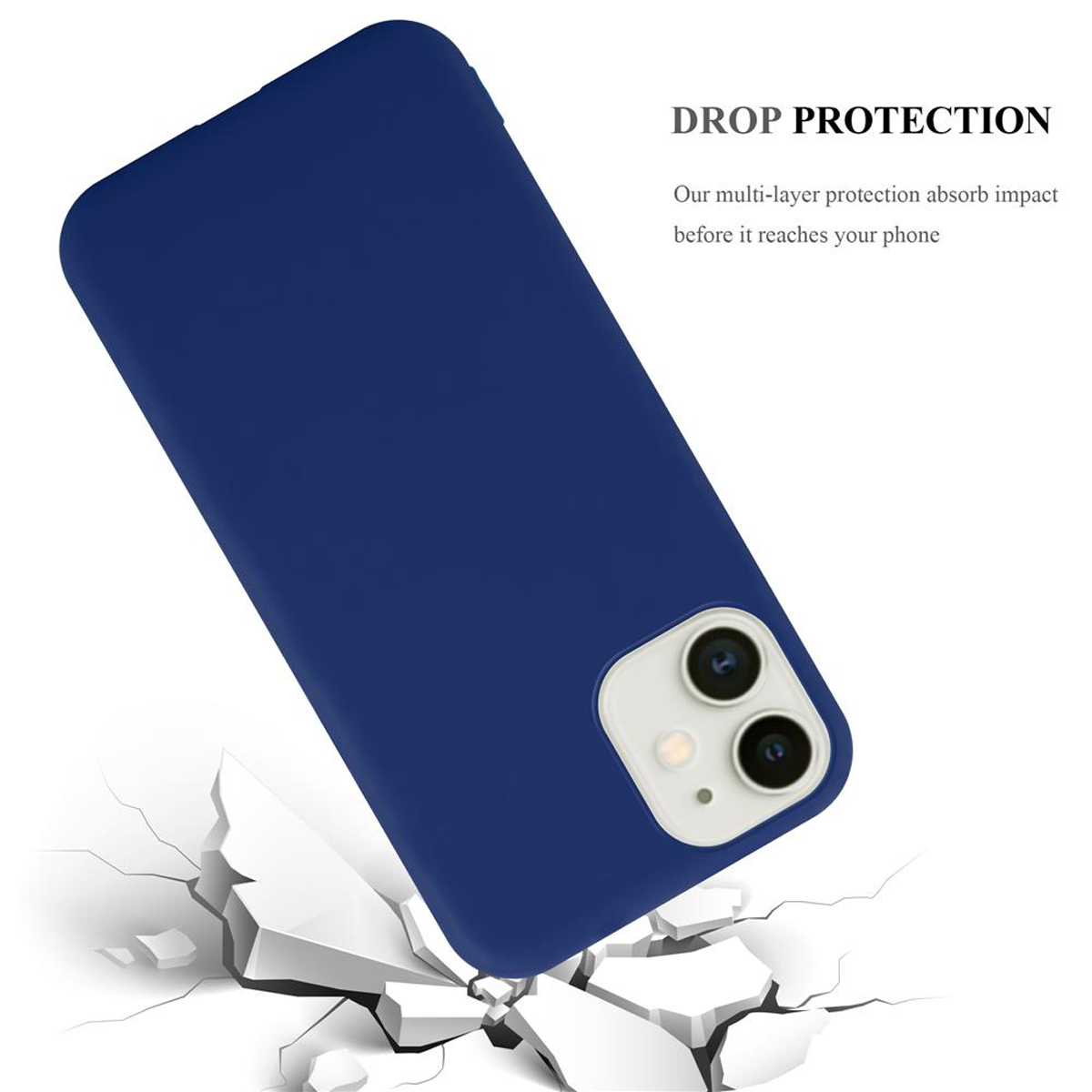 12 TPU Apple, Style, Candy MINI, iPhone DUNKEL CANDY BLAU CADORABO im Hülle Backcover,