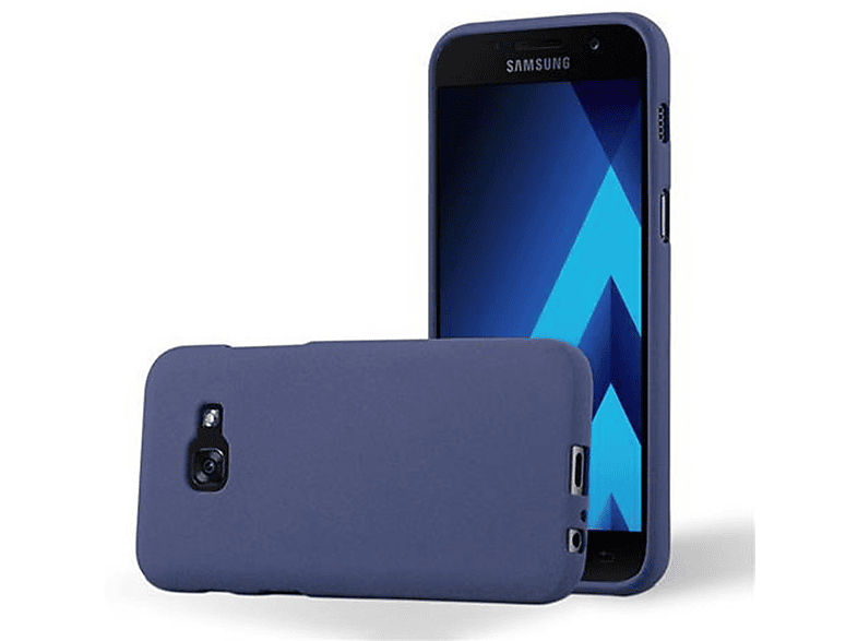 CADORABO TPU Frosted Samsung, Backcover, DUNKEL BLAU FROST 2017, A3 Galaxy Schutzhülle