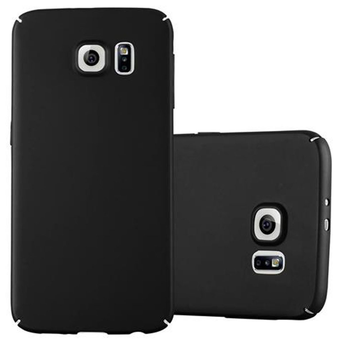 CADORABO Hülle im Hard SCHWARZ Galaxy Metall METALL Case Matt Backcover, Samsung, Style, S6