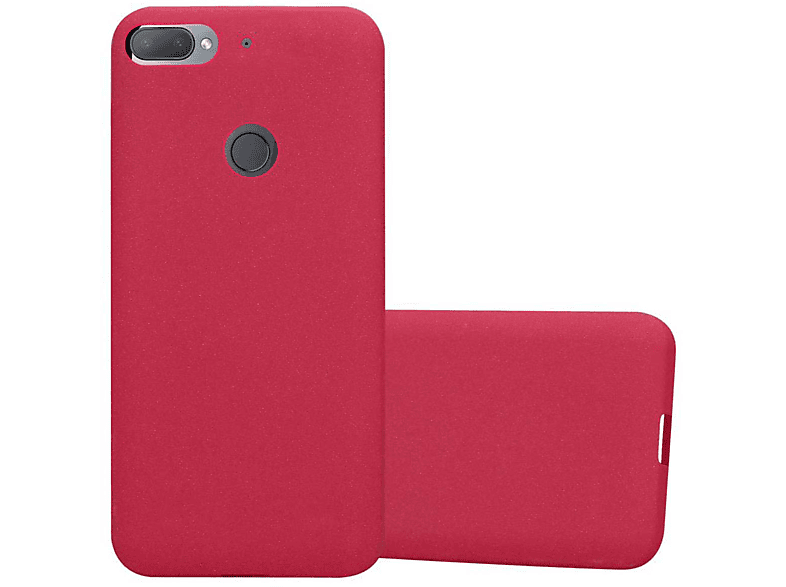 Schutzhülle, Backcover, PLUS, CADORABO ROT 12 HTC, TPU FROST Frosted Desire