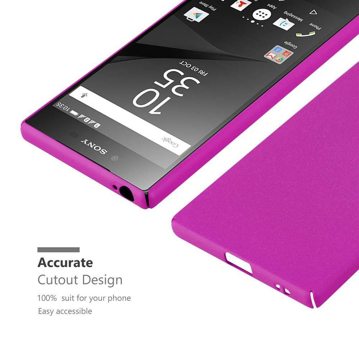 Case Z5, Sony, Hülle Backcover, im Hard CADORABO Style, FROSTY PINK Frosty Xperia