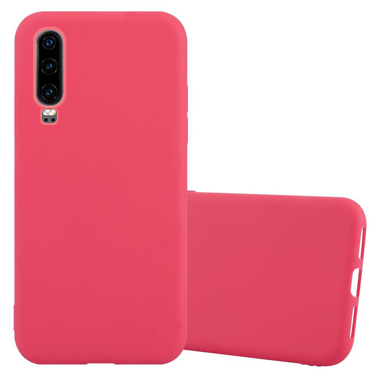 P30, Hülle Backcover, TPU im Candy ROT Style, Huawei, CADORABO CANDY