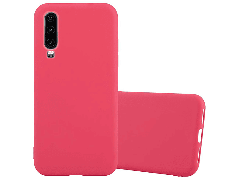 CADORABO Hülle im TPU Candy Style, Backcover, Huawei, P30, CANDY ROT