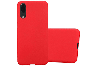 carcasa de móvil  - Funda flexible para móvil - Carcasa de TPU Silicona ultrafina CADORABO, Huawei, P20, frost rojo