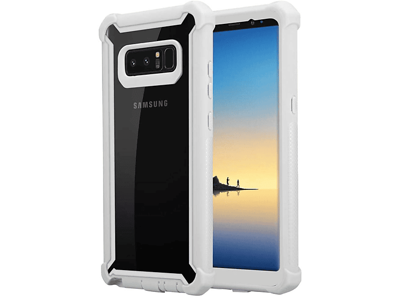 Hülle 8, Galaxy Schutz, CADORABO GRAU Backcover, 2-in-1 Hybrid BIRKEN Samsung, NOTE