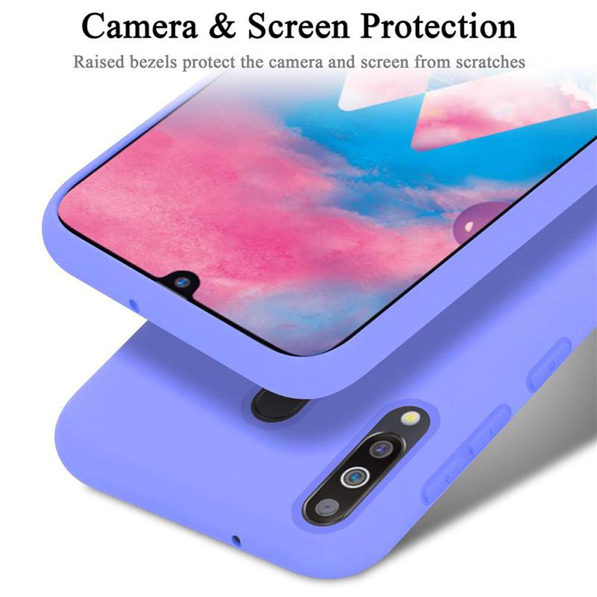 CADORABO Hülle LILA Silicone Backcover, Case HELL LIQUID Style, Samsung, Liquid / Galaxy A40s, im M30