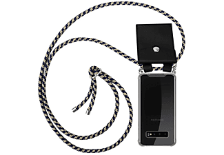 CADORABO TPU Handy Kette SILBER, Backcover, Samsung, Galaxy S10 PLUS, DUNKELBLAU GELB