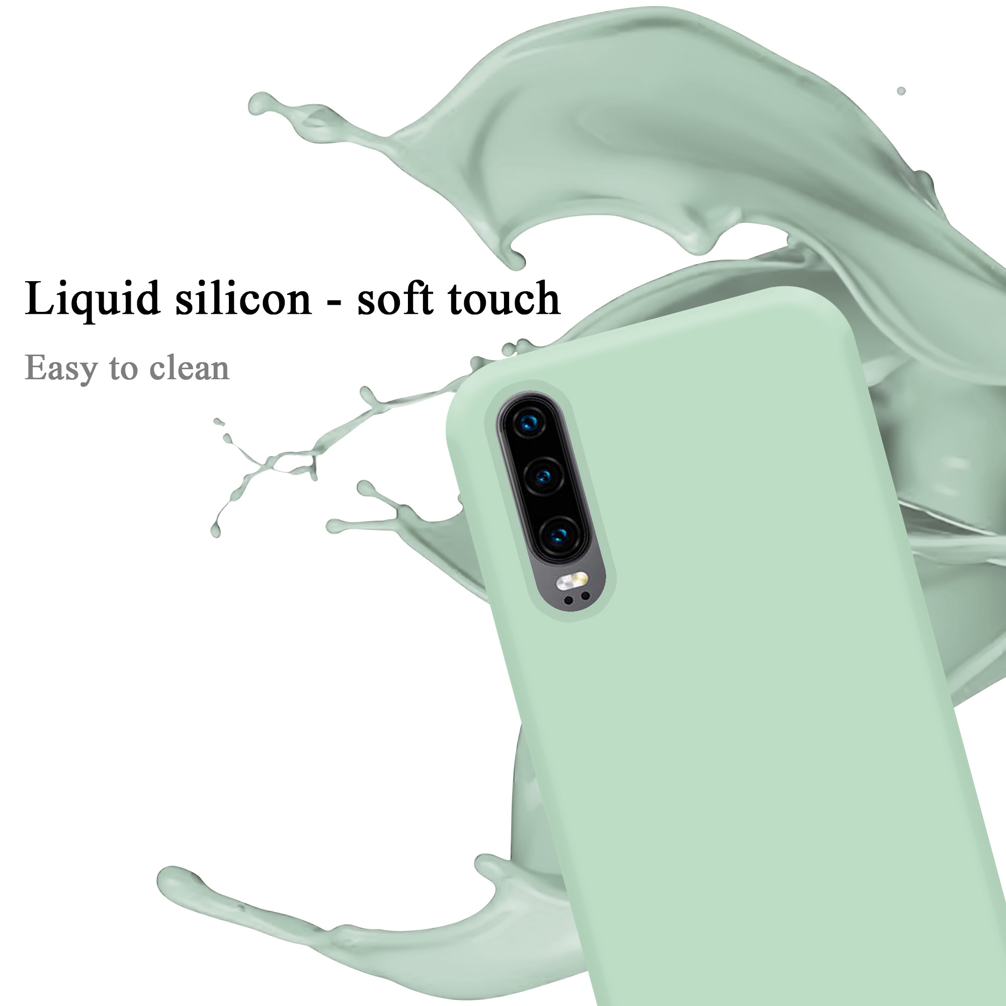 GRÜN P30, Style, CADORABO Backcover, HELL Silicone LIQUID Case Hülle Liquid im Huawei,