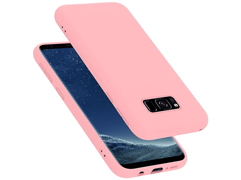 CADORABO Hülle im Liquid Case Backcover, LIQUID Galaxy S8, Style, Samsung, Silicone PINK