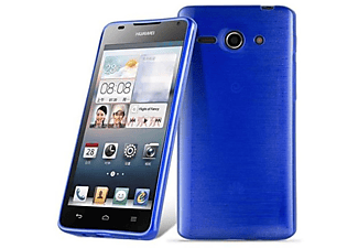 carcasa de móvil  - Funda flexible para móvil - Carcasa de TPU Silicona ultrafina CADORABO, Huawei, ASCEND G520 / G525, azul