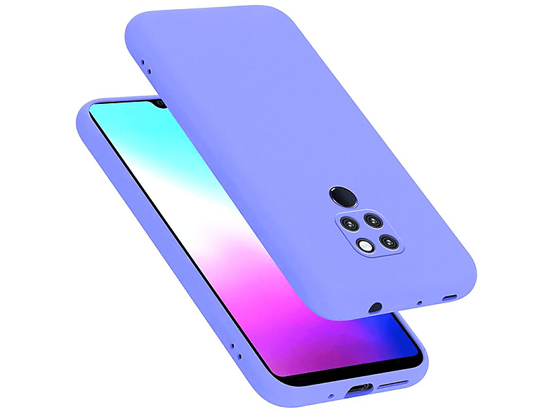 CADORABO Hülle im Liquid Silicone Case Style, Backcover, Huawei, MATE 20, LIQUID HELL LILA