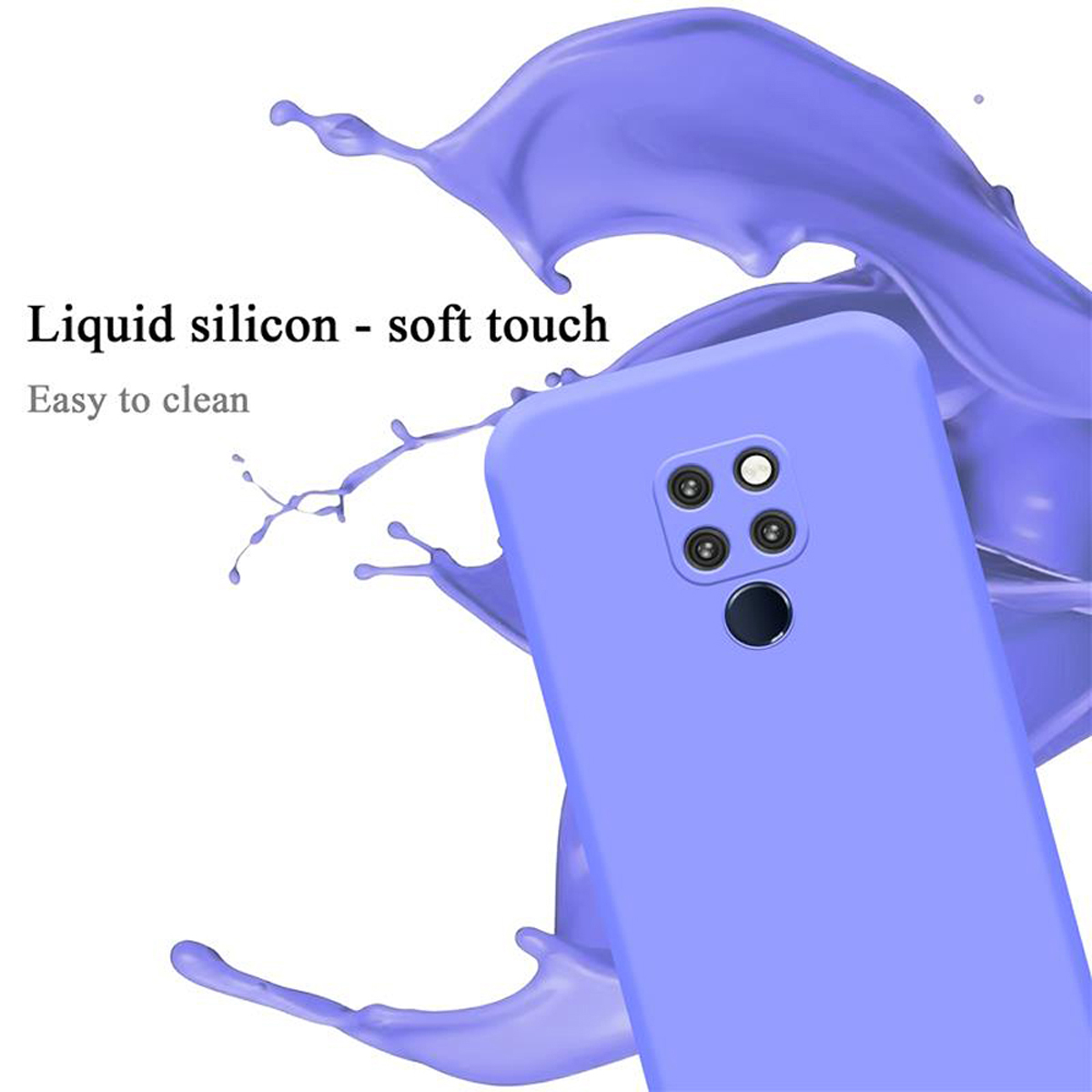 CADORABO Hülle im Liquid Case Huawei, MATE Silicone LILA LIQUID HELL Style, 20, Backcover