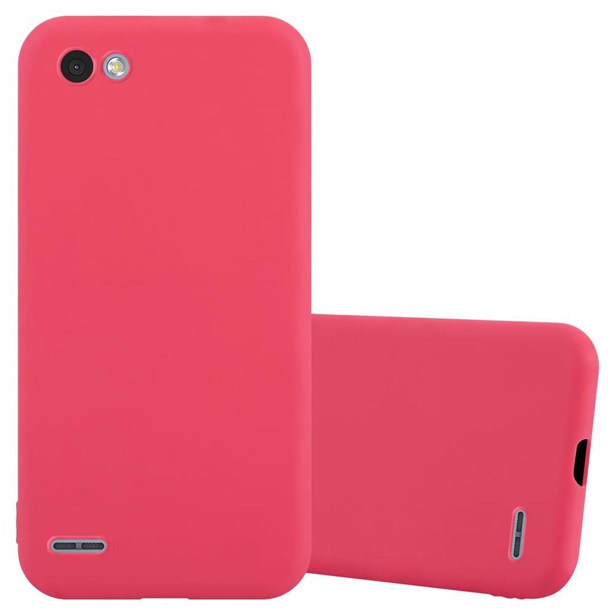 Backcover, Q6 LG, CADORABO Hülle TPU Candy im ROT CANDY G6 Style, / MINI,