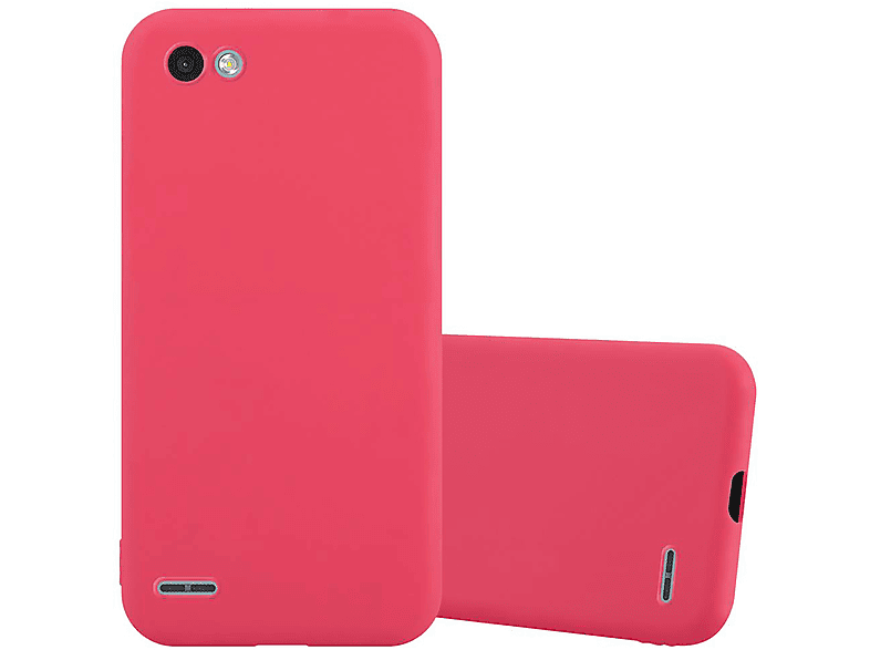 Backcover, Q6 LG, CADORABO Hülle TPU Candy im ROT CANDY G6 Style, / MINI,