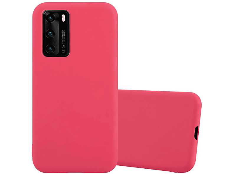 Backcover, P40, Huawei, TPU CANDY CADORABO Candy Style, ROT Hülle im