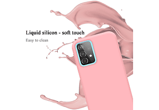 carcasa de móvil  - Funda flexible para móvil - Carcasa de TPU Silicona ultrafina CADORABO, Samsung, Galaxy A52 5G, liquid rosa