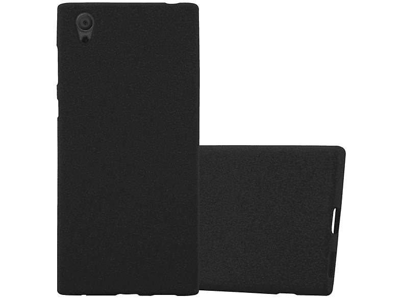 Sony, Xperia FROST CADORABO SCHWARZ TPU L1, Frosted Backcover, Schutzhülle,