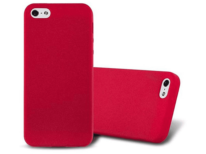CADORABO TPU Frosted Backcover, 5S ROT 2016, SE Apple, / iPhone FROST / 5 Schutzhülle