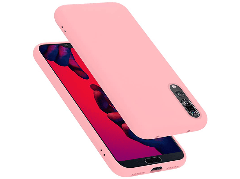 CADORABO Hülle im Liquid Silicone Case Style, Backcover, Huawei, P20 PRO / P20 PLUS, LIQUID PINK