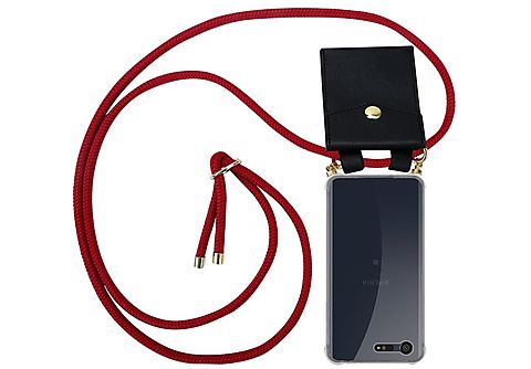 carcasa de móvil  - Funda flexible para móvil - Carcasa de TPU Silicona ultrafina CADORABO, Sony, Xperia X Compact, rojo rubí